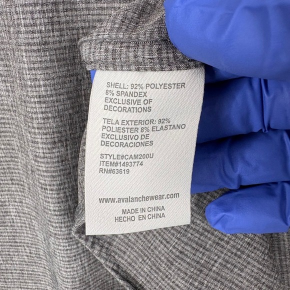 Avalanche Men's Outdoor Shirt Short Sleeve Button Down Casual Lightweight Large - Picture 8 of 11